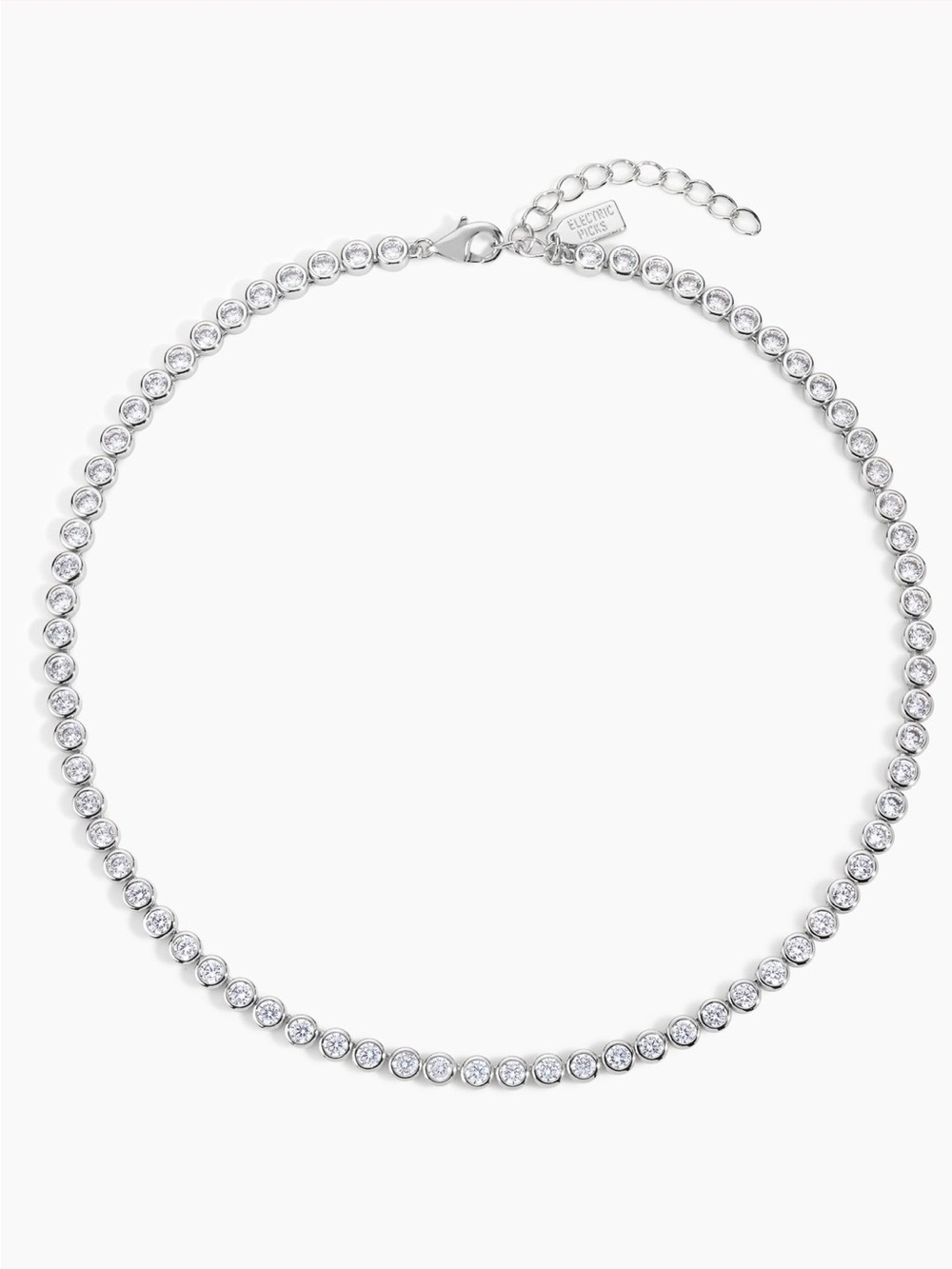 Electric Picks Jewel Silver Necklace